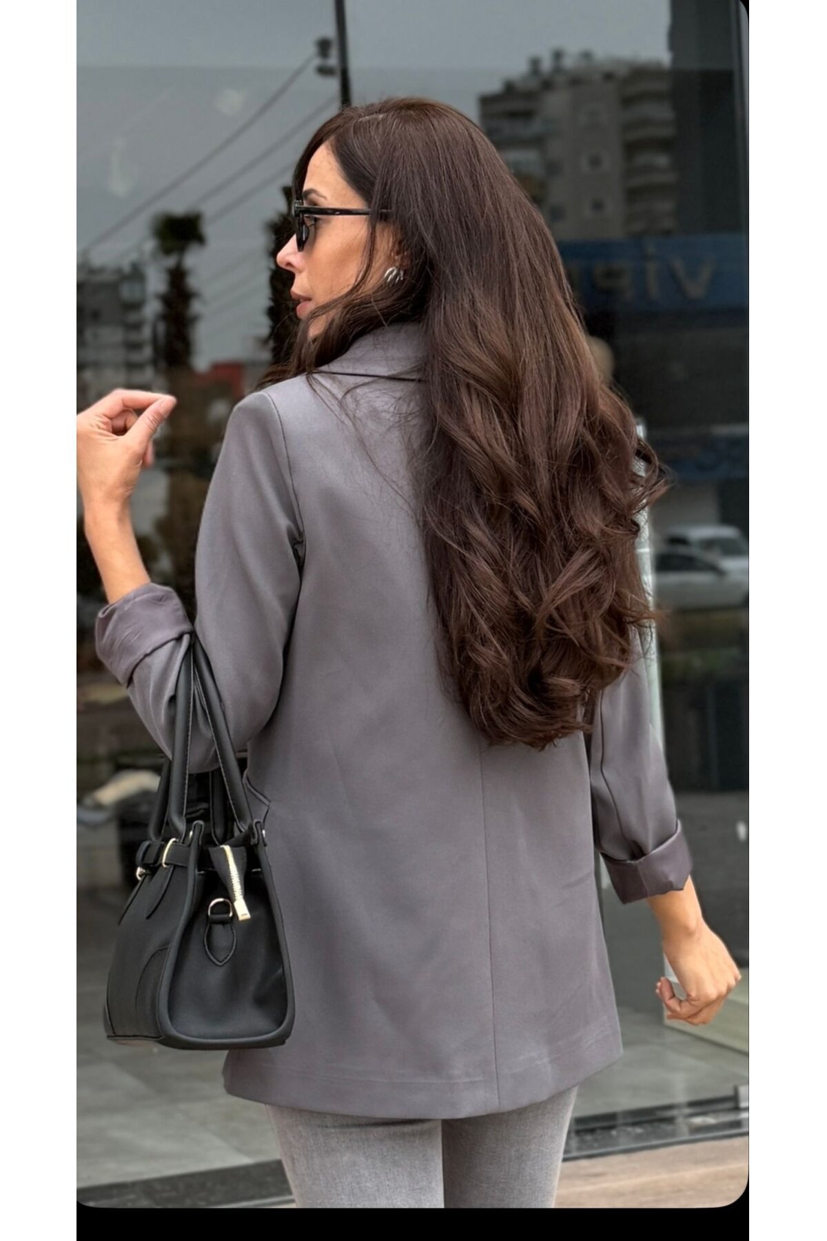 Kadın Gold Zimba Detaylı Blazer Ceket