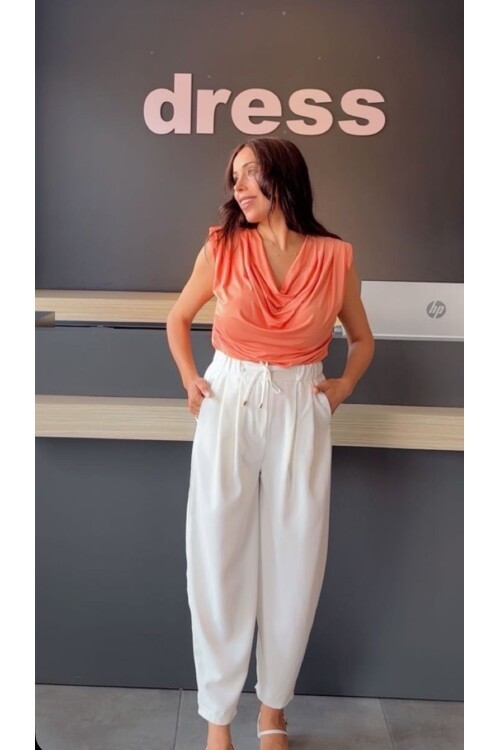 Kadın Beli Lastikli Pantolon