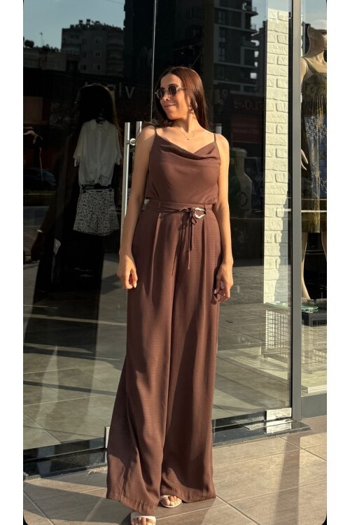 Kadın Krep Kumaş Dükümlü Pantolon Bluz Takım