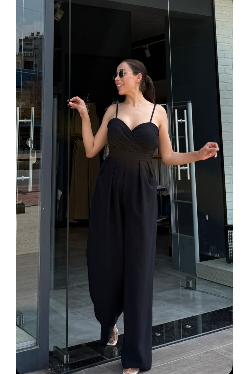 Kadın Kruvaze Askılı Şık Tulum