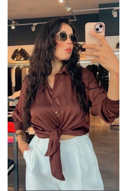Kadın Saten Gömlek