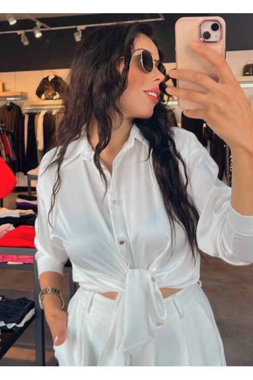 Kadın Saten Gömlek