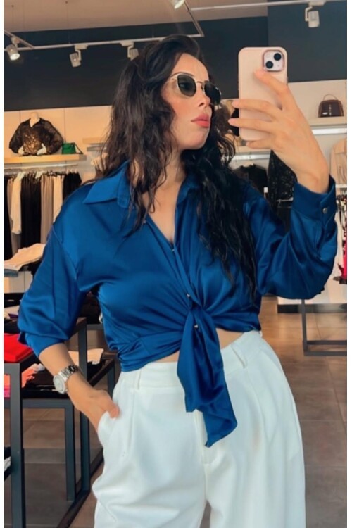 Kadın Saten Gömlek